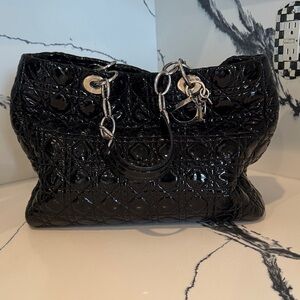 Black Patent Leather Women's Bag